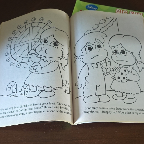 (J40) Disney Mickey Mouse Big Fun, Fairy Tale Coloring Books - Picture 3 of 4